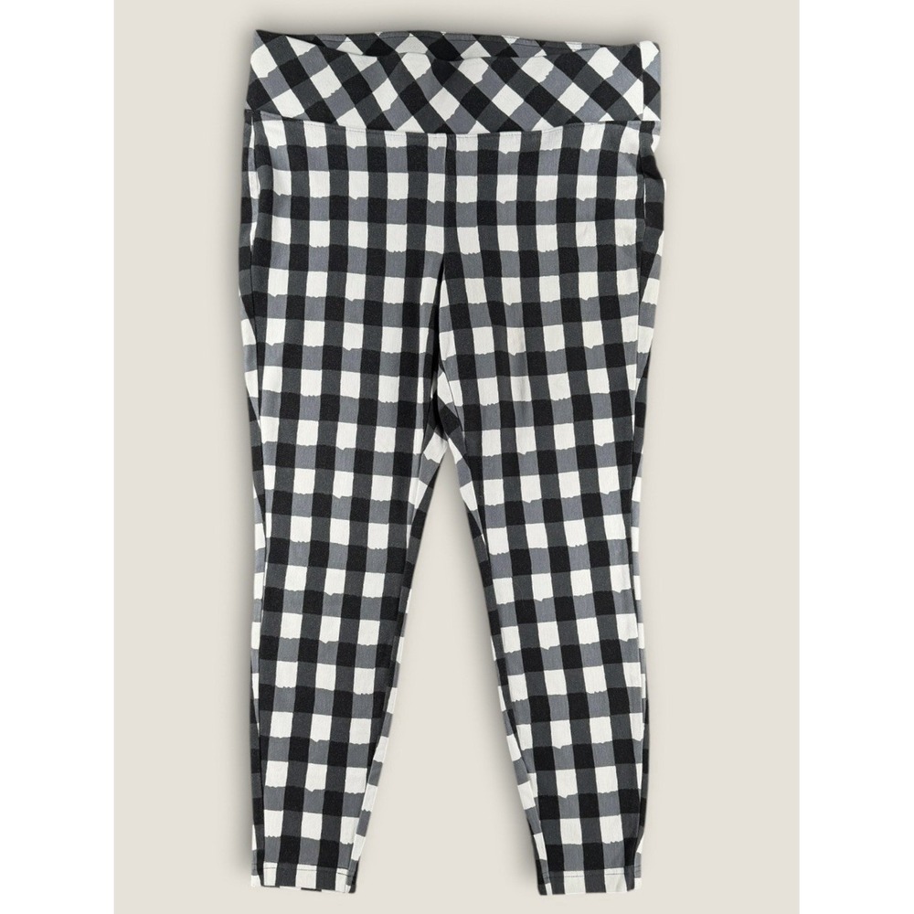 Torrid Betsey Johnson Gingham Plaid Premium Leggings Crop Pants Plus Size 1 XL